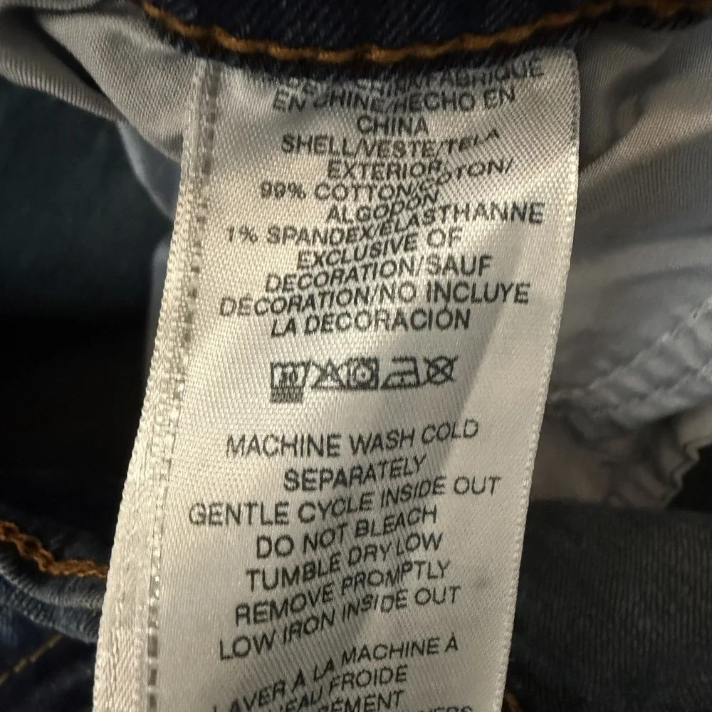True Religion Ricky Relaxed Straight Jeans Mens 36x32 Blue Flap Stretch Denim